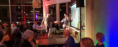 Daniel Johansson och Sofia Enros, Mildreds kompani dansar på Ålands telefonandelslags, Mariehamns telefon och Ålcoms vinterfest 2019