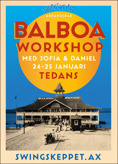 Balboa workshop Swingskeppet rf arrangerar i samarbete med Mildreds swingskola Sofia Enros och Daniel Johansson kreativt fotarbete och musikalitet 24-25 januari 2015 Mariehamn Åland uppladdning inför Scandinavian Shuffle i Åbo